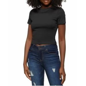 Love J Short Sleeve Open Back Top Large